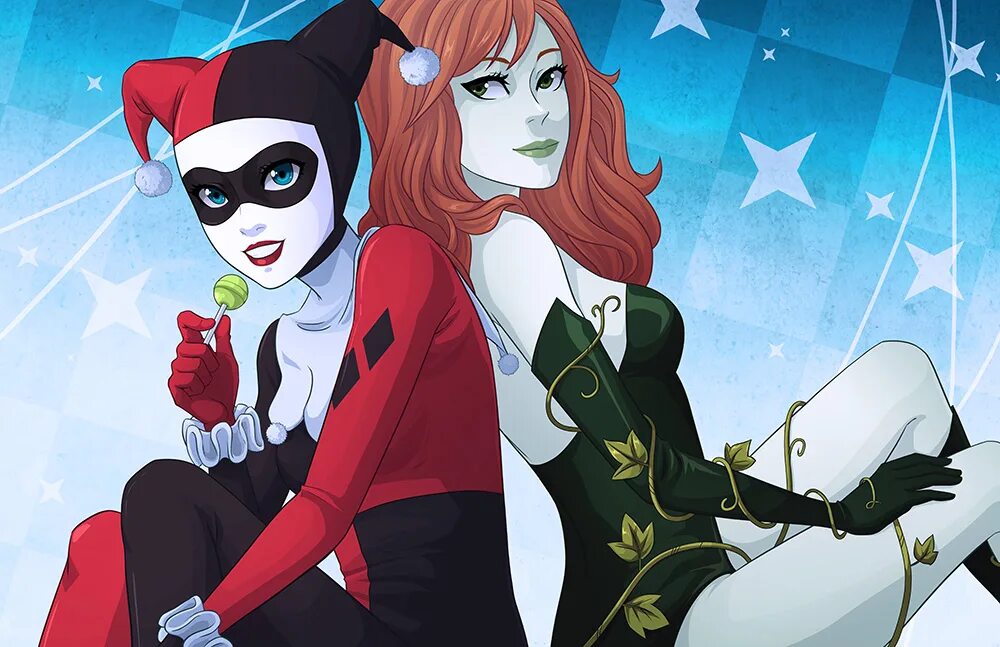 Женщину кошку и харли квин. Харли квинн и айви. ядовитый плющ (dc comics).