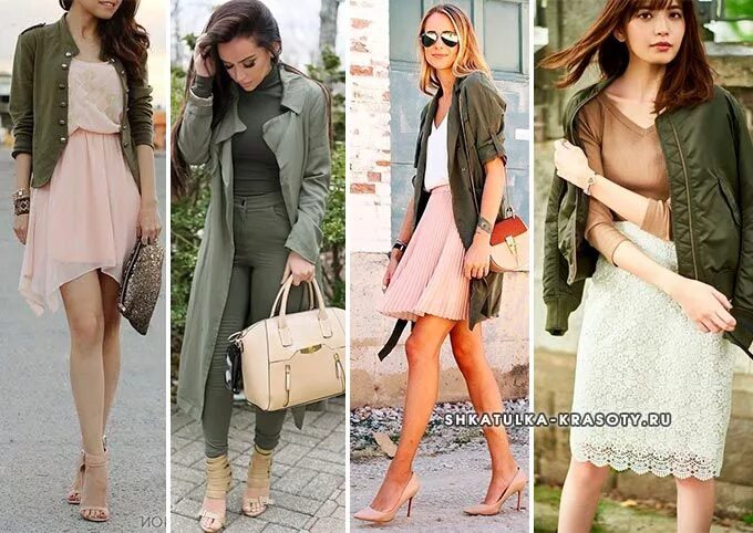 бежевый в сочетании с цветом хаки в одежде Ropa, Caqui, Beige