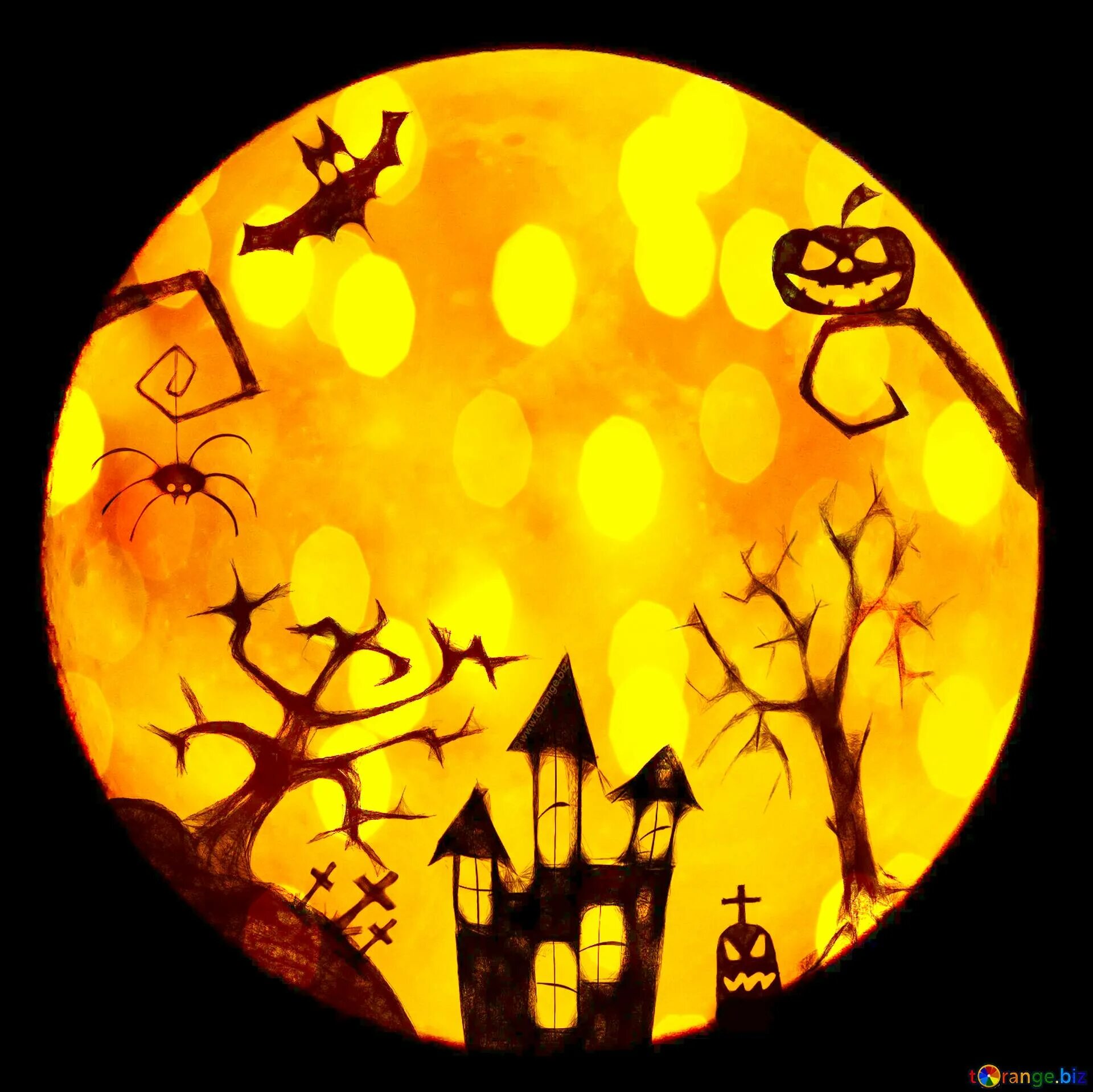 Векторный фон хэллоуин. Луна хэллоуин. Хэллоуин полнолуние. Оранжевая луна хэллоуин. Луна хэллоуин.