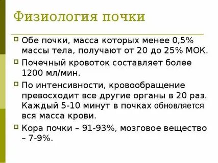 Физиология почек