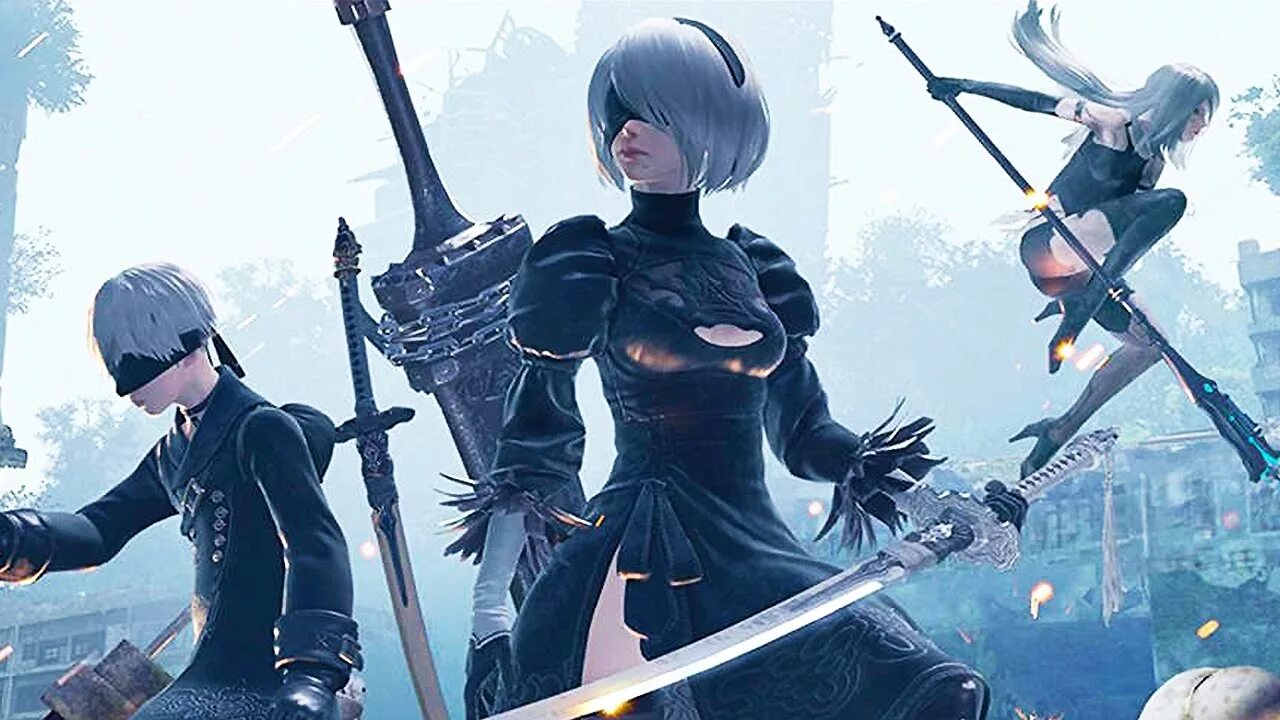 Ниер автомата 2b. NIER Automata геймплей. НИА аутомата.