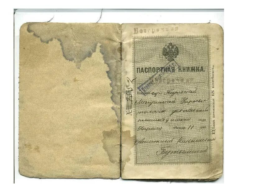 Книги до 1917 года. Паспортная книжка до 1917 года. Паспортная книжка 1904 года.