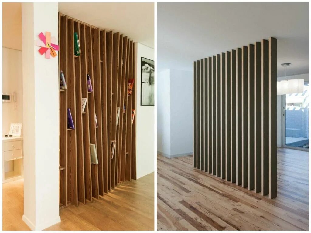 Перегородка из реек для зонирования. Декоративные деревянные перегородки. Стеклянная перегородка между комнатами. Зонирование рейками. Стеллаж для разделения пространства.