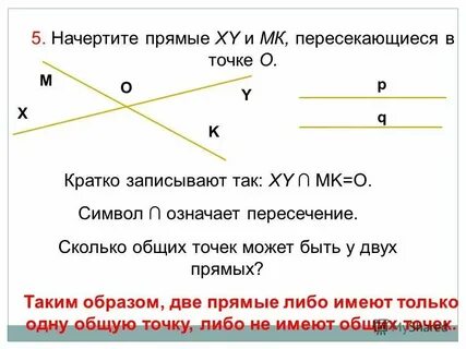 Значок прямой в геометрии
