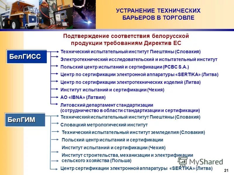 Институты сертификации и стандартизации