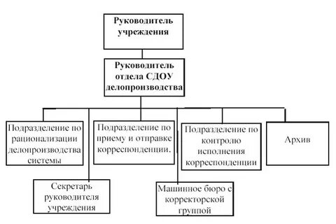 Структура организации документационного обеспечения