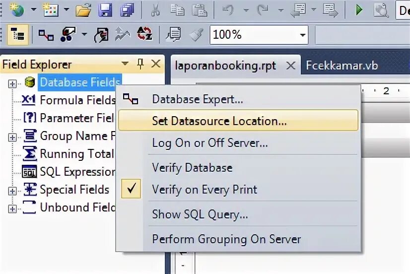 Database field