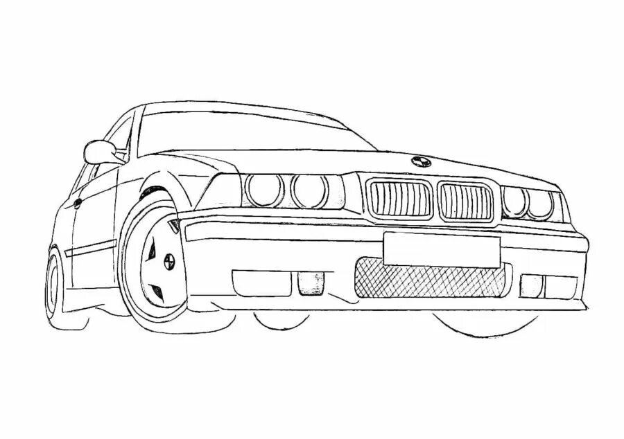 Распечатать м5. Раскраска BMW m3 GTR. БМВ е34. Раскраска БМВ е34 туринг. БМВ спереди рисунок.
