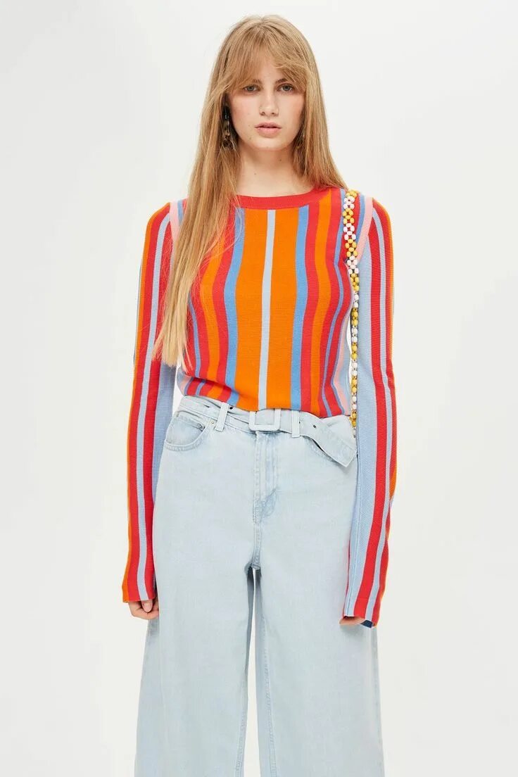 Vertical top. Топ в полоску color block. stripe top.
