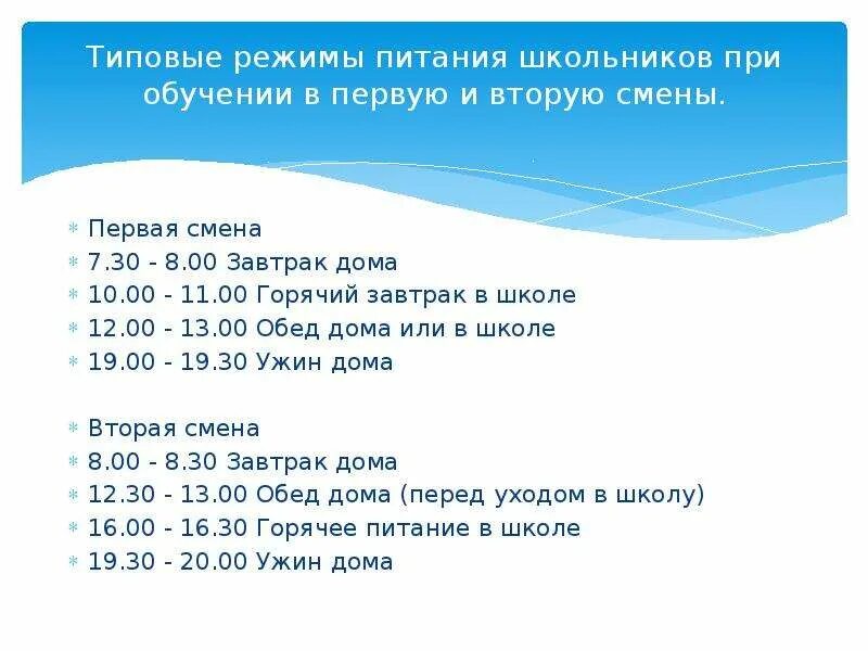 Какие классы во вторую смену. Режим питания школьника. Типовой режим питания школьника. Режим питания школьника 2 смена. Режим питания школьника 1 смена.