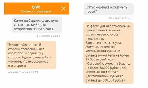 Займы на киви карту без отказов