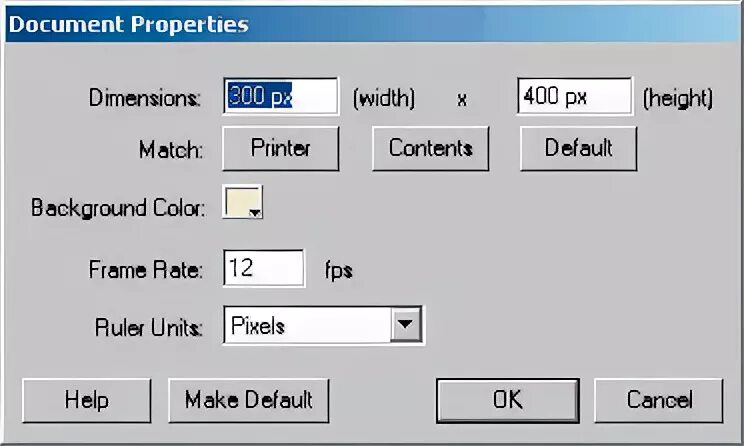Match default