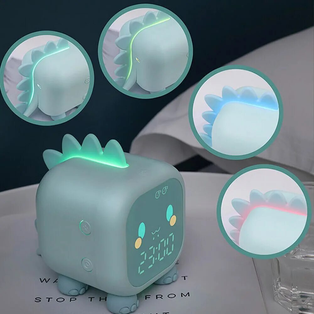 Funny dinosaur alarm clock