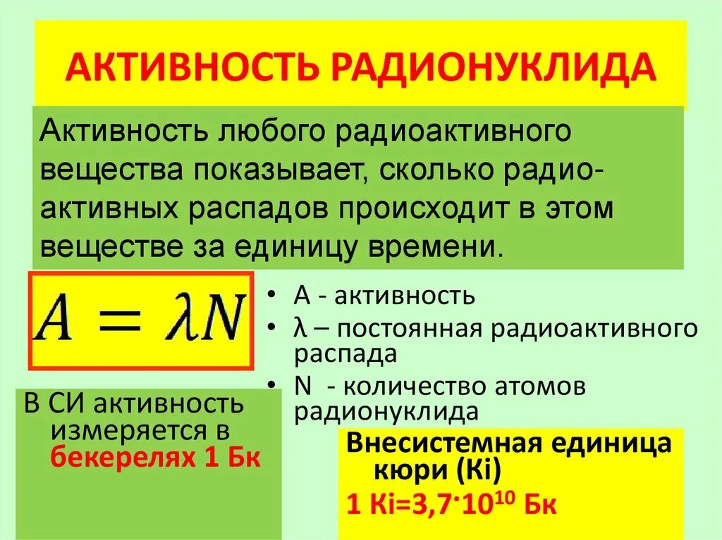 Точка распада. Активность радиоактивного вещества формула. Активность радиоактивного распада формула. Активность радиоактивного изотопа формула. Формула изменения активности радиоактивного вещества.