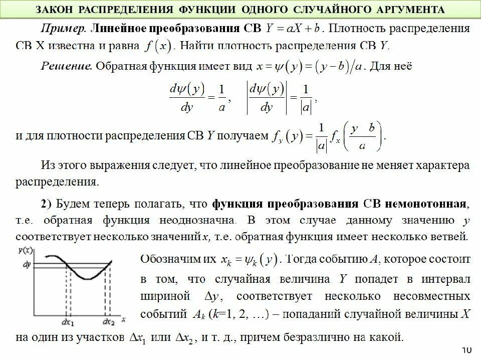 Распределение государственных функций. Плотность распределения функции случайного аргумента. Функция случайной величины. Закон распределения функции случайных величин. Закон и функция распределения.