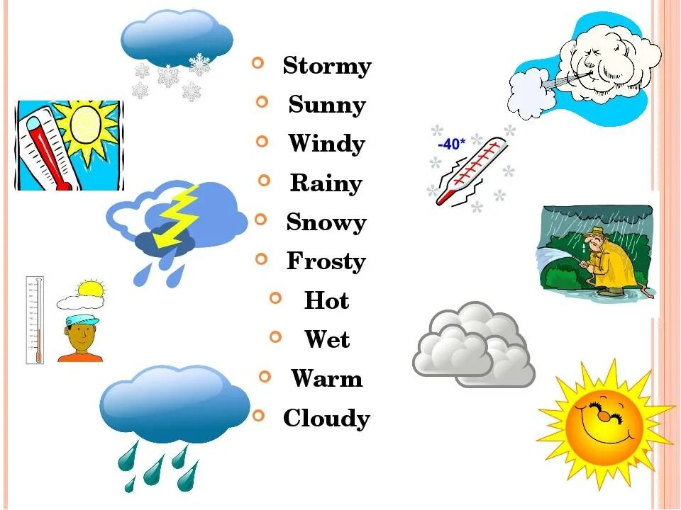Сегодня погода слова. Погода на английском. Weather для детей на английском. Тема погода на английском. Погода на английском для детей.