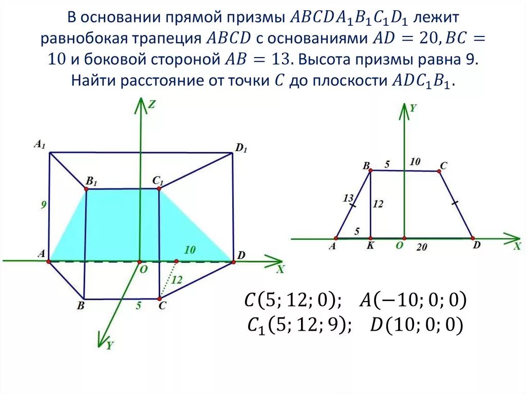 Призма с основанием трапеции. В основании прямой Призмы лежит трапеция. В основании Призмы лежит трапеция. Прямая Призма с основанием трапеции.