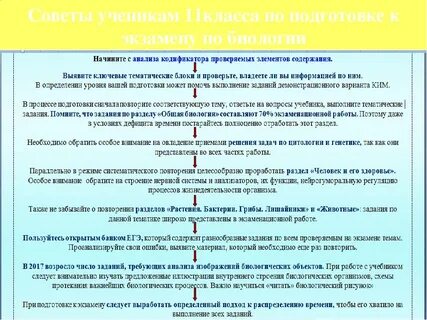 Советы экзамены