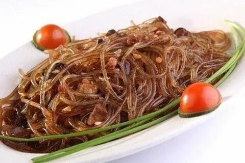 Горячая фунчоза с мясом