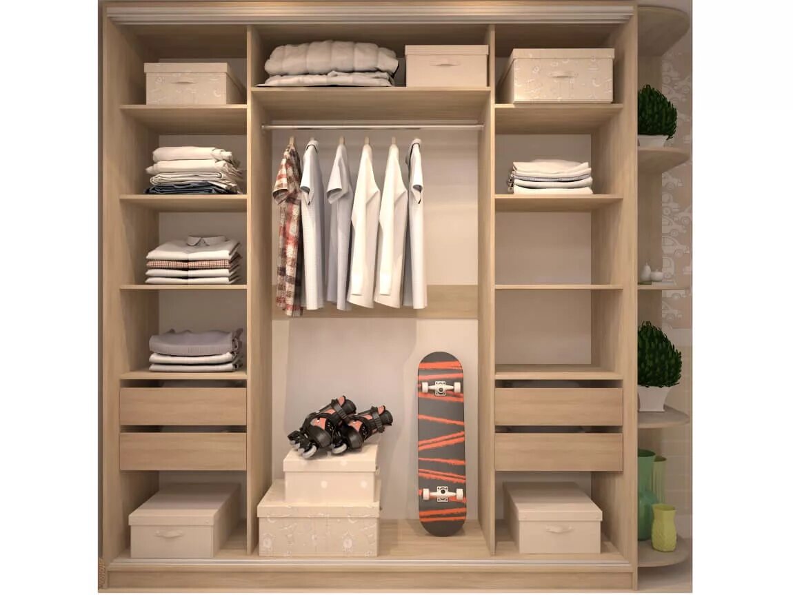 Roupeiro 3 Portas de Correr 6 Gavetas Kappesberg F542 Branco Fosco nas Lojas Ame