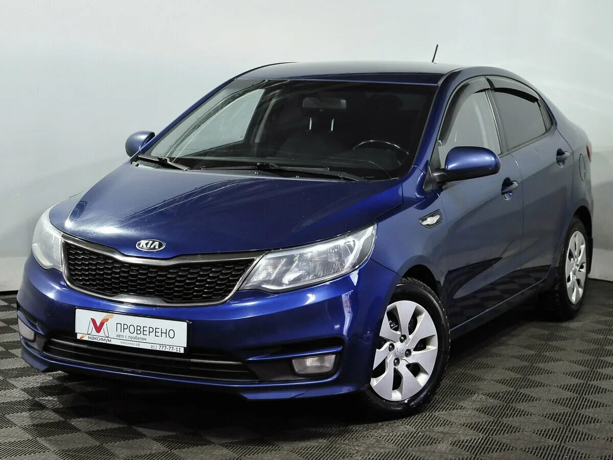 Киа рио 3 купить спб. Kia Rio 2015 Blue. Kia Rio, 2015 голубой. Kia Rio 2015 синий седан. Киа Рио 2016 синяя.