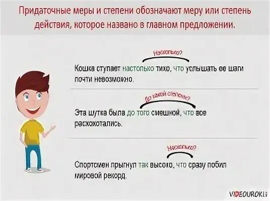 В какой степени придаточное