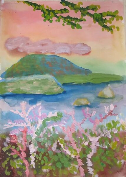 Урок астафьев весенний остров 4 класс. Весенний остров рисунок. Рисунок на тему весенний остров. Весенний остров рисунок детский. Весенний остров Астафьев рисунок.