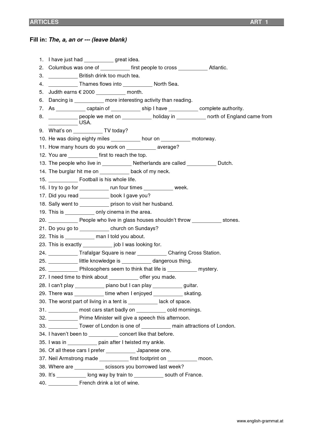 Articles advanced