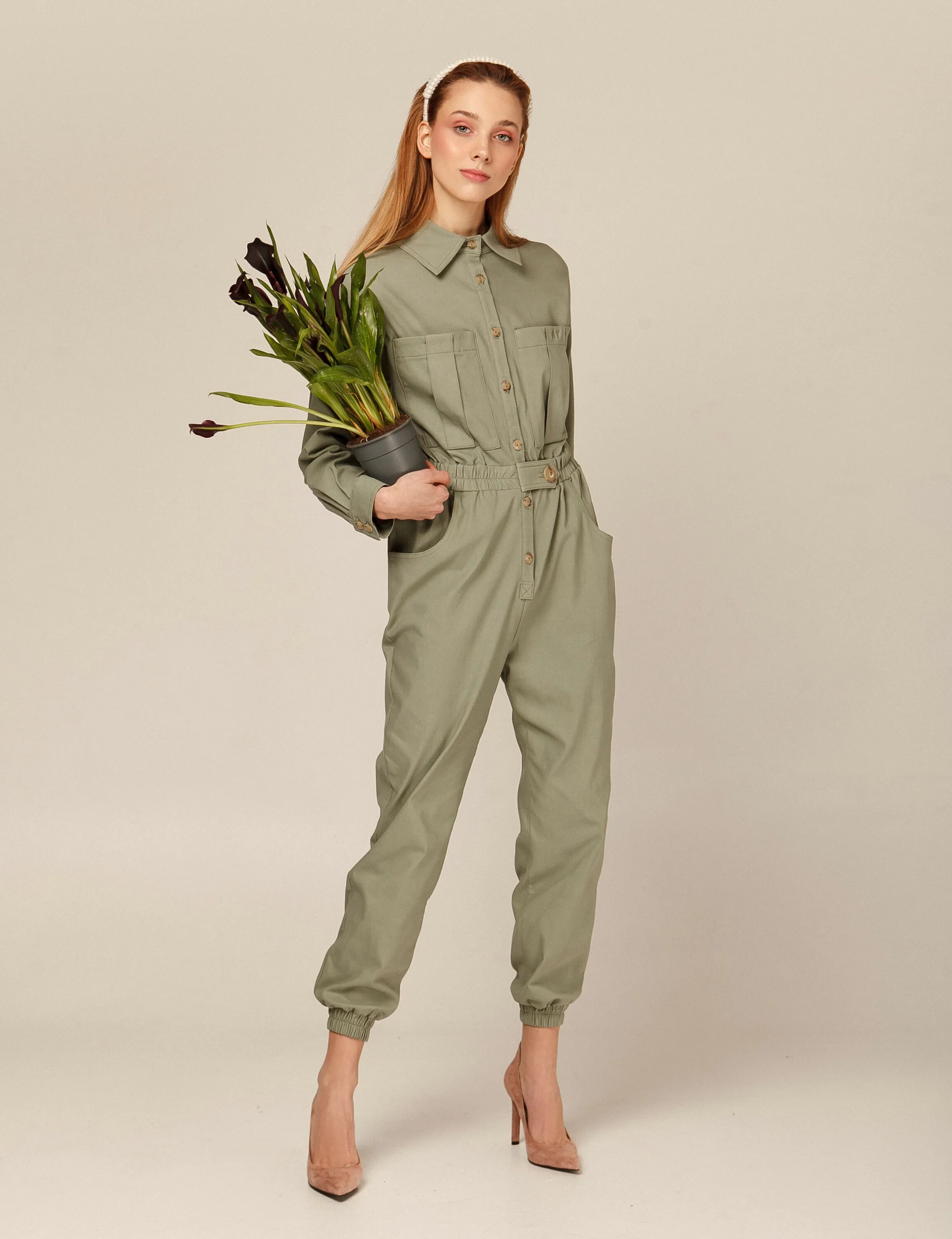 Комбинезон Fashion Nova 1160, оливковый купить по выгодной цене в маркетплейс mn