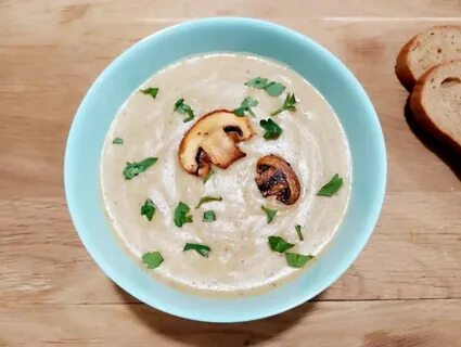 Суп с шампиньонами и сливками и картошкой