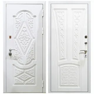 Входные металлические двери белого цвета