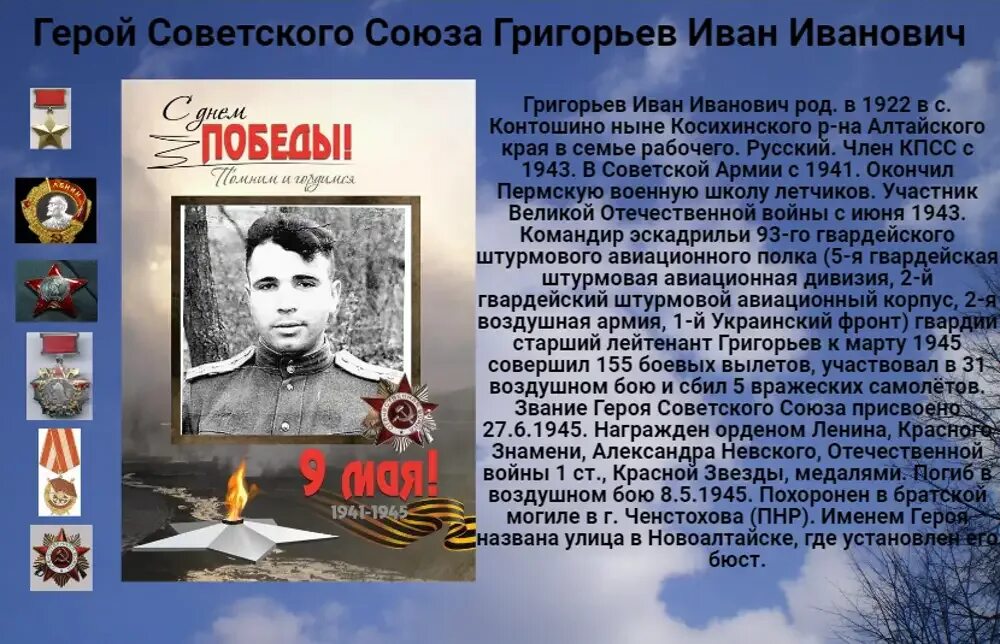 Герой советского Союза Григорьев Новоалтайск. Сколько живут герои