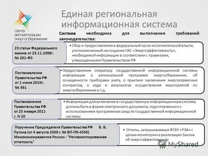 Региональная система мероприятий