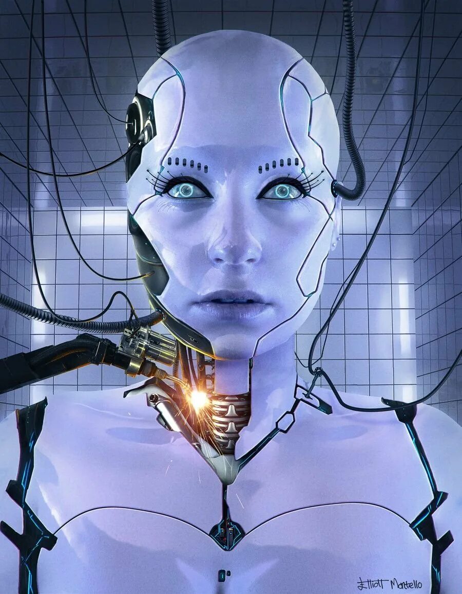 Девушка интеллект. Андроид киборг. биочеловек киберпанк. девушка робот. робо девушки.
