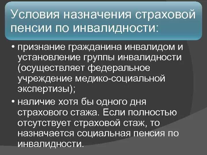 Какие пенсии являются страховыми. Условия назначения страховой пенсии по инвалидности в 2022. Условия и порядок назначения страховых пенсий по инвалидности. Порядок назначения  размера страховой пенсии по инвалидности. Условия назначения страховой пенсии по инвалидности схема.