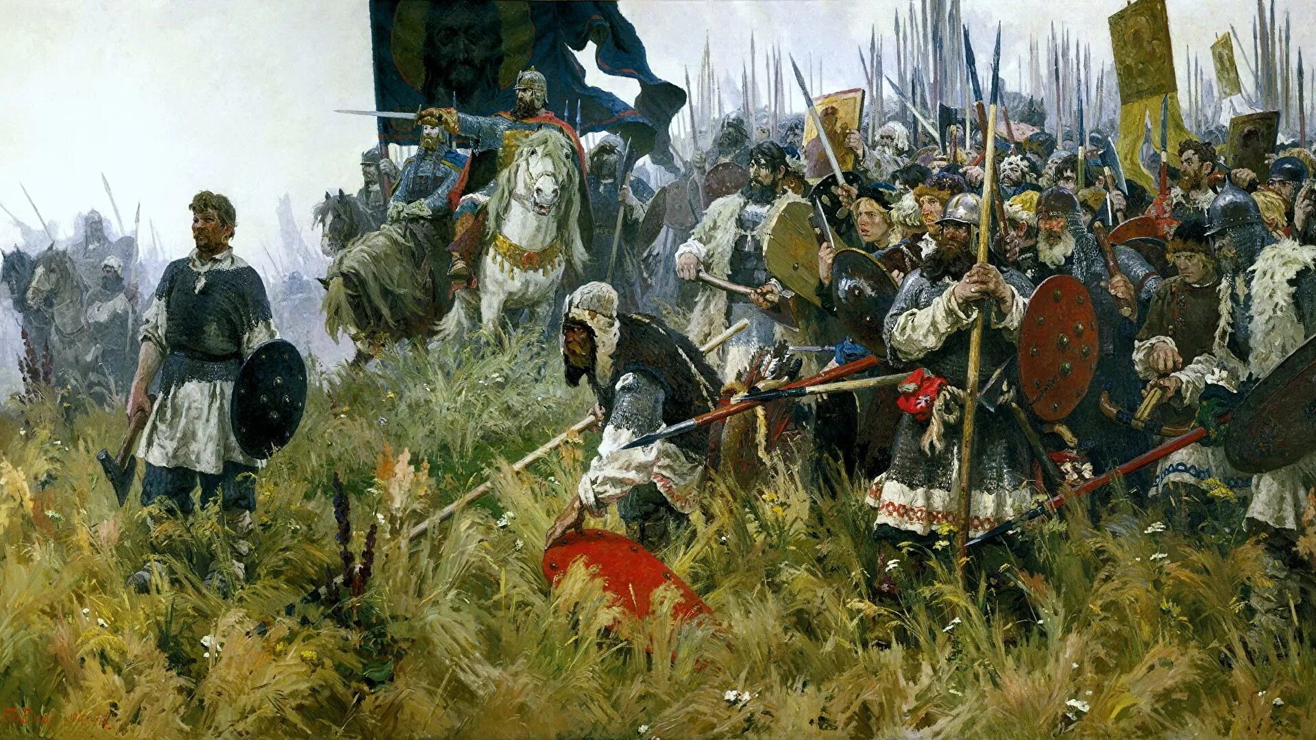 Поле битвы донского. 1380 год куликовская битва. дмитрий донской куликовская битва. александр бубнов утро на куликовом поле. дмитрий донской на куликовом поле.
