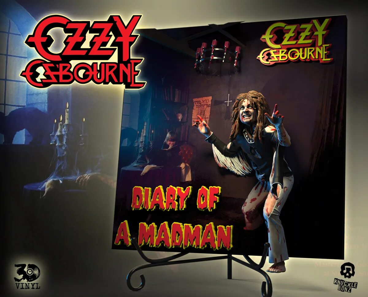 Оззи осборн альбомы. Diary of a madman оззи осборн. ozzy madman. ozzy osbourne diary of a madman figure. обложки рок альбомов оззи осборна.