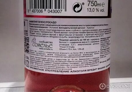 Розовое вино калории