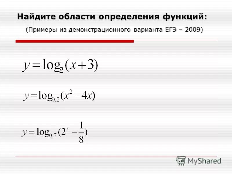 Область определения примеры примеров