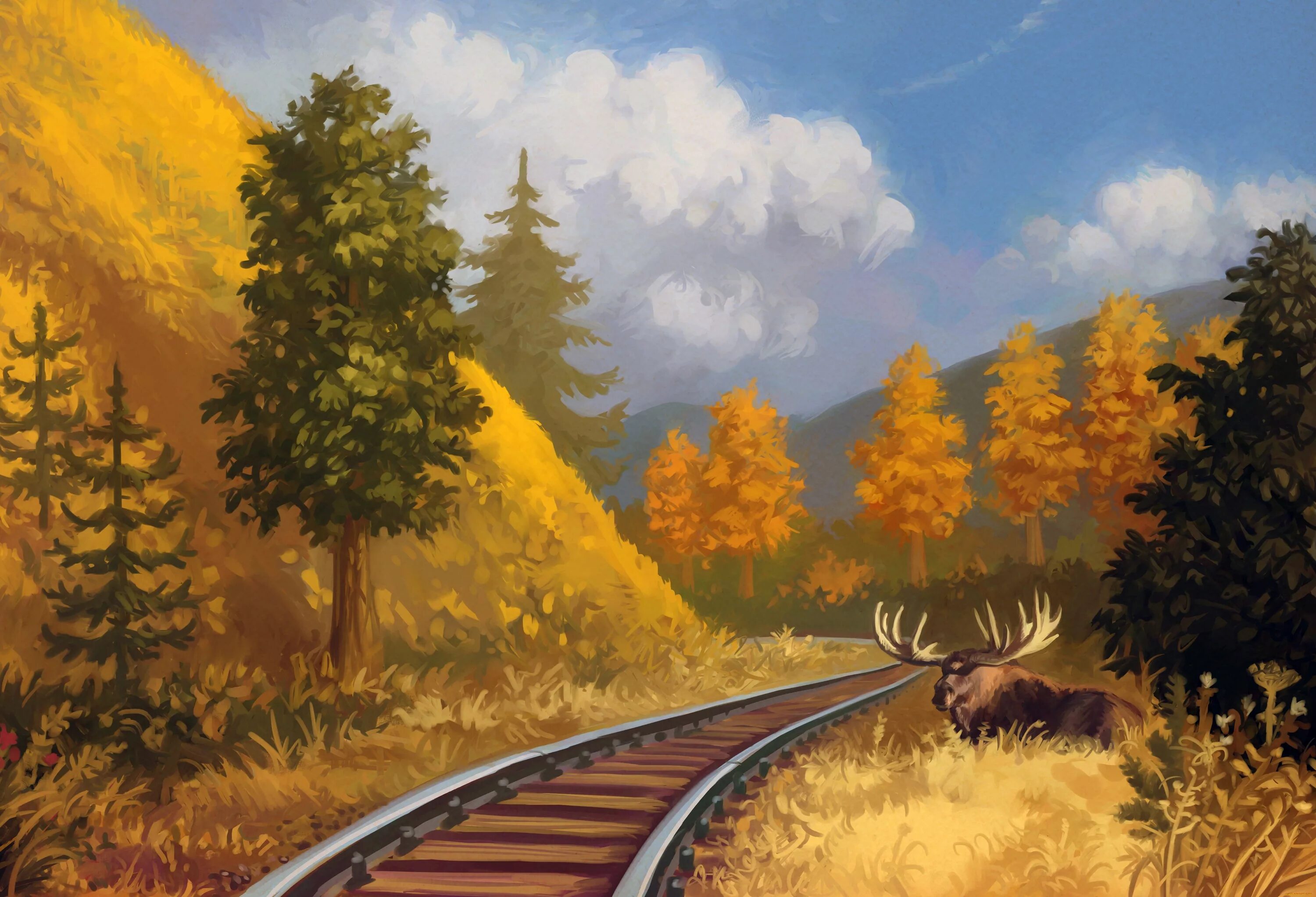 Пейзажи железной дороги. Пейзаж с поездом. Железная дорога в лесу. Железная дорога иллюстрация. Животный ж д