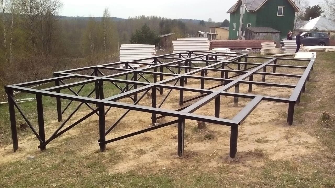 Каркас свайного фундамента