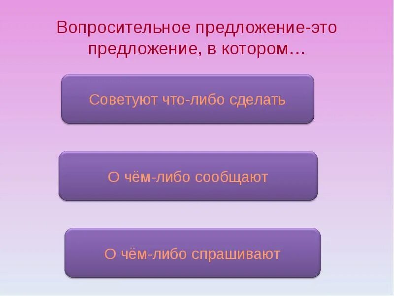 Пять вопросительных предложений