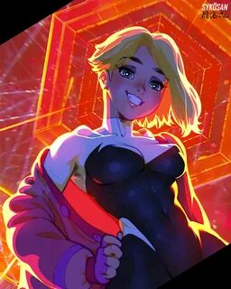 spider gwen spiderman marvel fanart anime comic.
