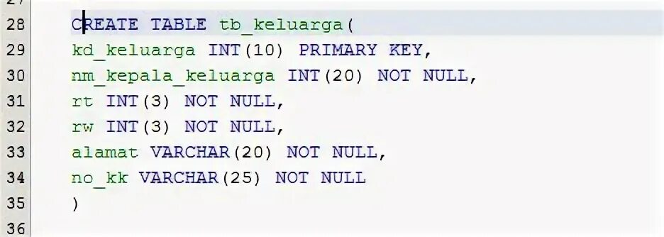Id integer not null. Id integer not null