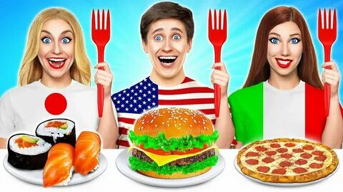 А 4 пробуем еду из разных стран
