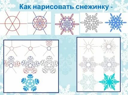 Конспект рисование снежинок