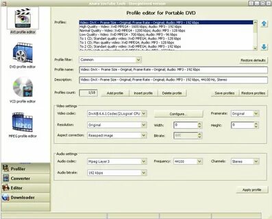 Profile editor