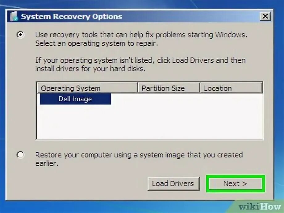 System options. System recovery. dell factory. система recovery options. dell factory image restore.