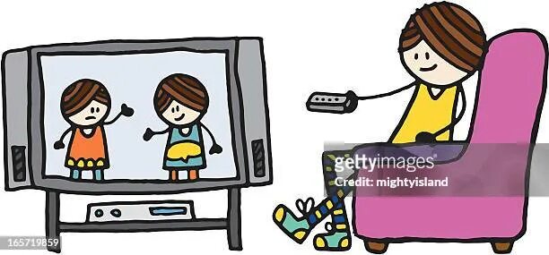 Watching tv illustration. Телевизор с фильмом. She a television. Телевизор мультяшный. Телевизор мультяшный.