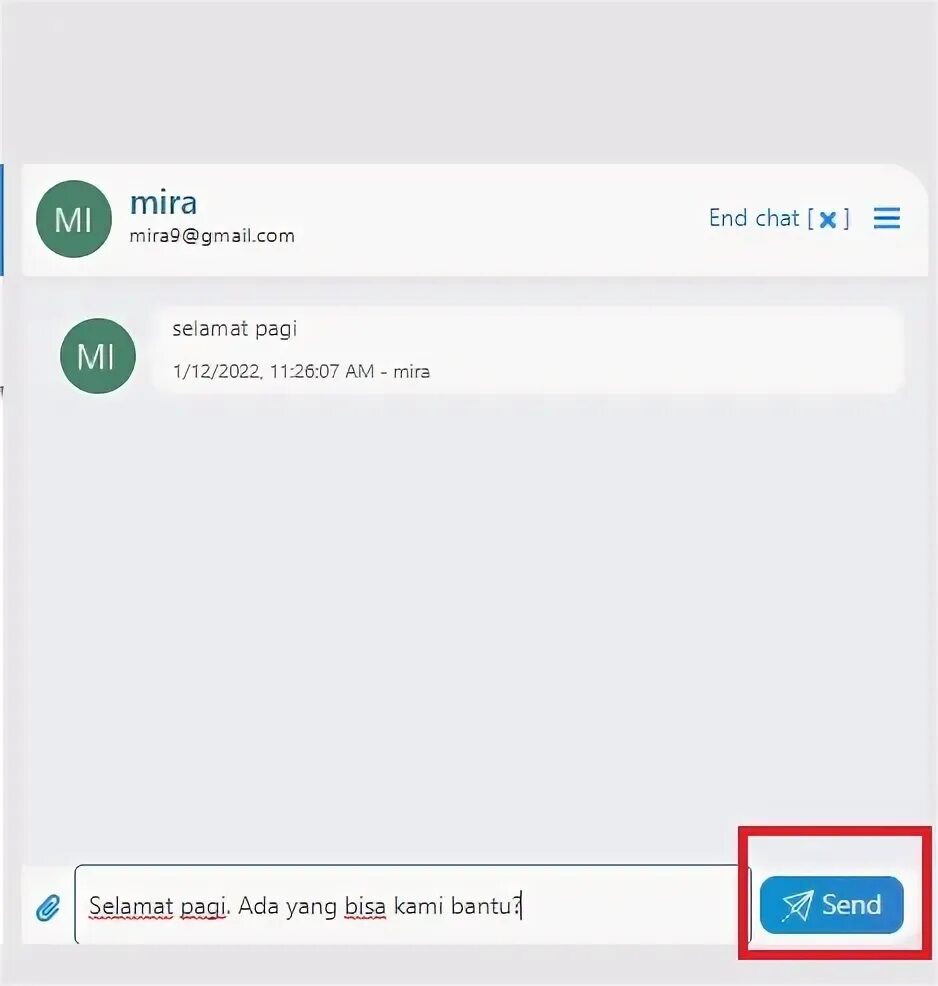 End chat. End chat